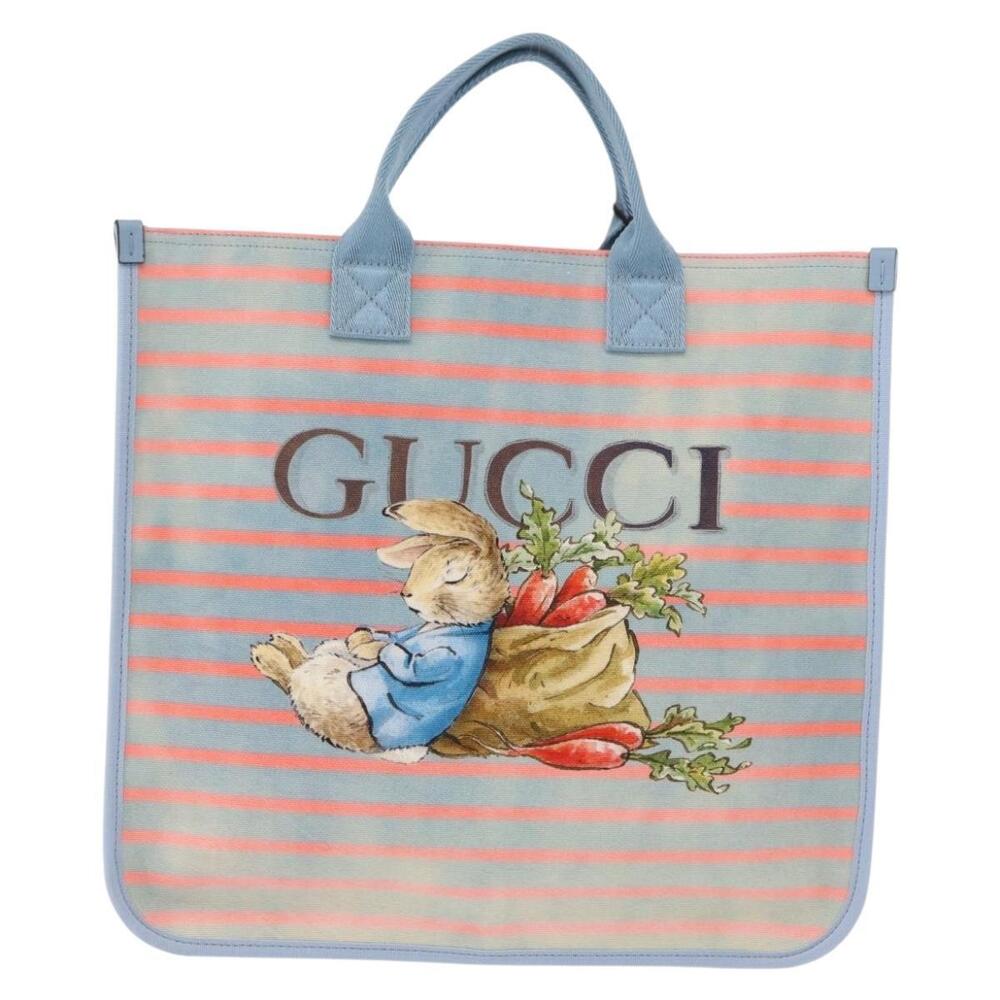 GUCCI Hand Bag Canvas Light Blue 605831 Auth 161483M - Picture 13 of 16